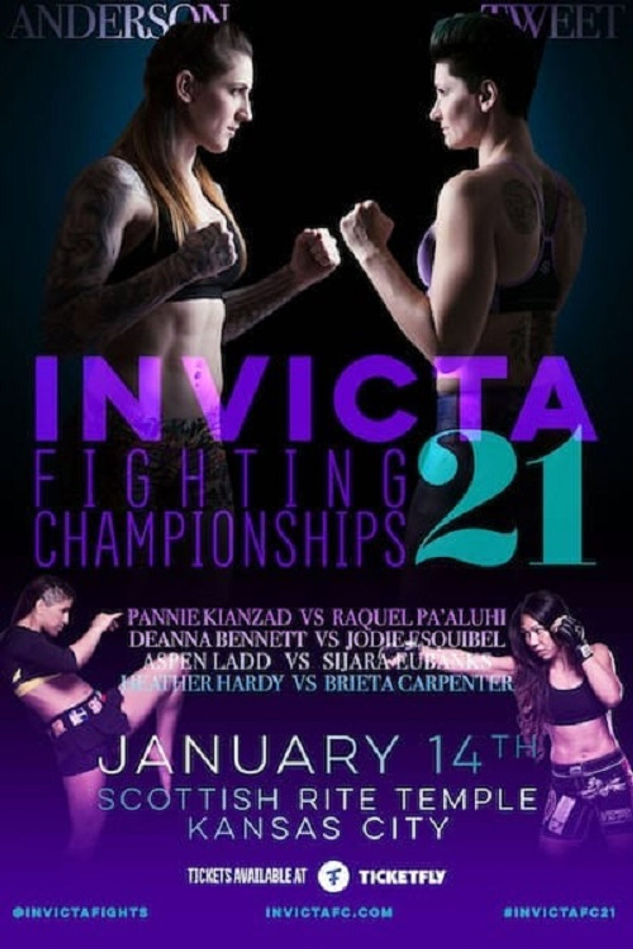 Invicta FC 21: Anderson vs. Tweet Backdrop