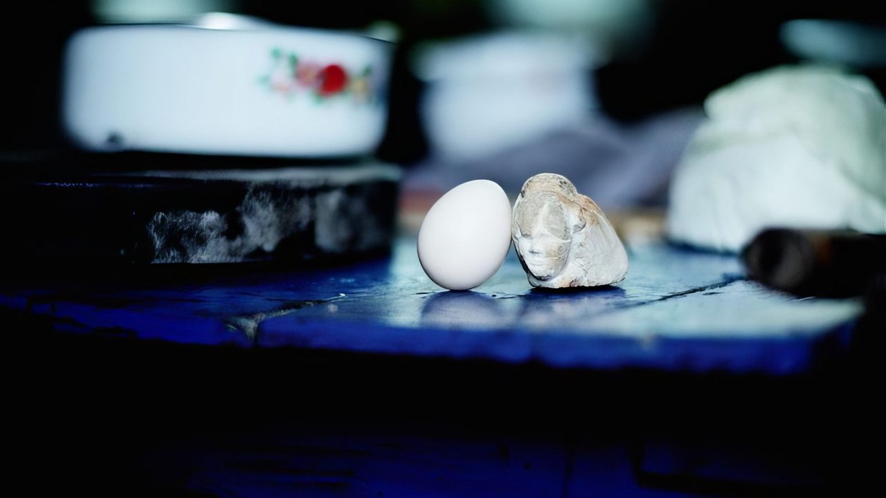 Egg and Stone Backdrop Image