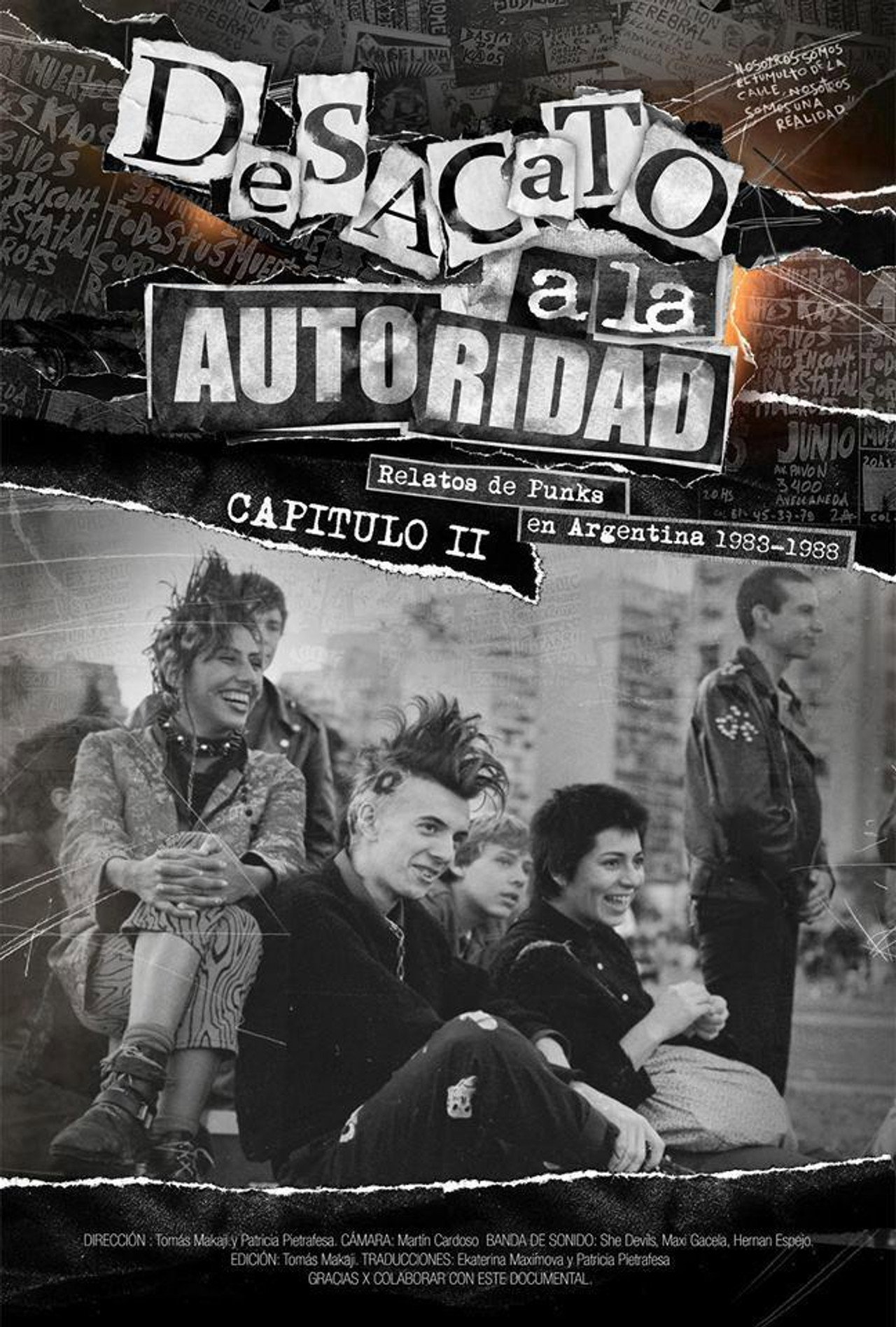 Desacato a la autoridad, relatos de punks en Argentina 1983-1988 filmaffisch