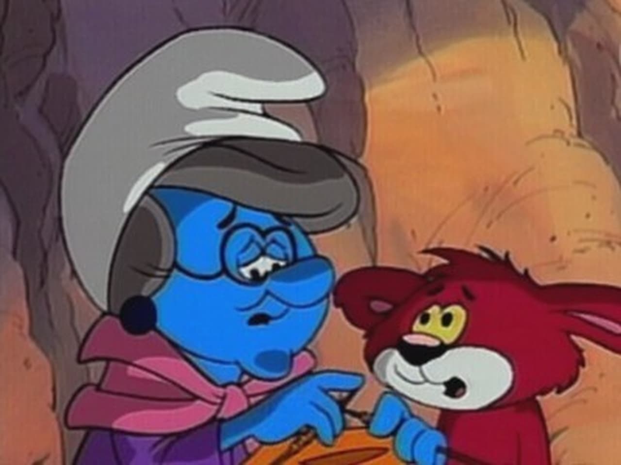 Nanny Saves The Smurfs From Gargamel And Is Praised. 