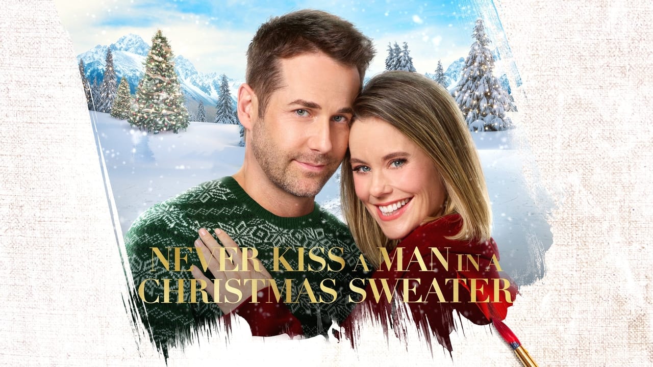 Never Kiss a Man in a Christmas Sweater background