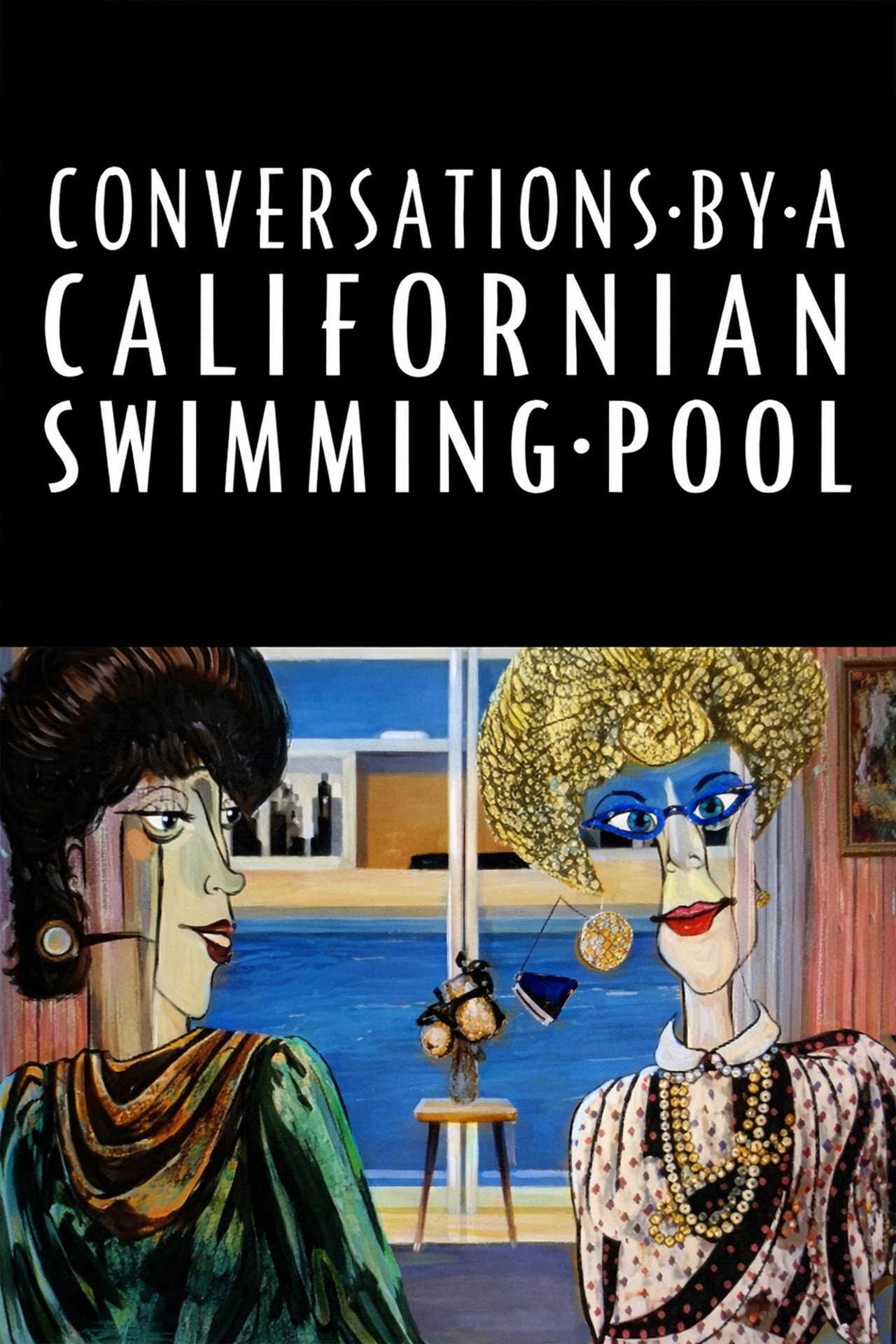 Conversations by a Californian Swimming Pool Backdrop