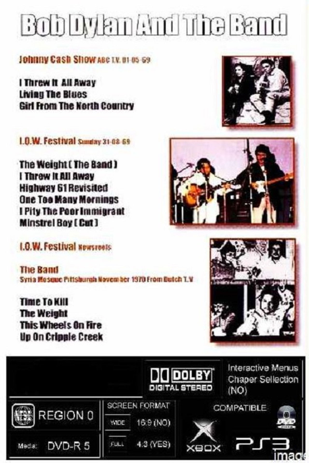 Bob Dylan and The Band: 1969-1970 Compilation Backdrop