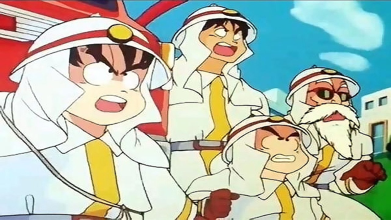 Scen från Dragon Ball: Goku's Fire Fighting Regiment