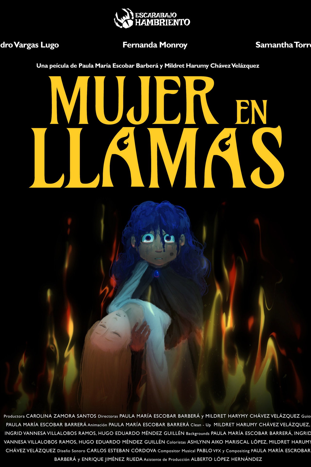 Mujer en llamas