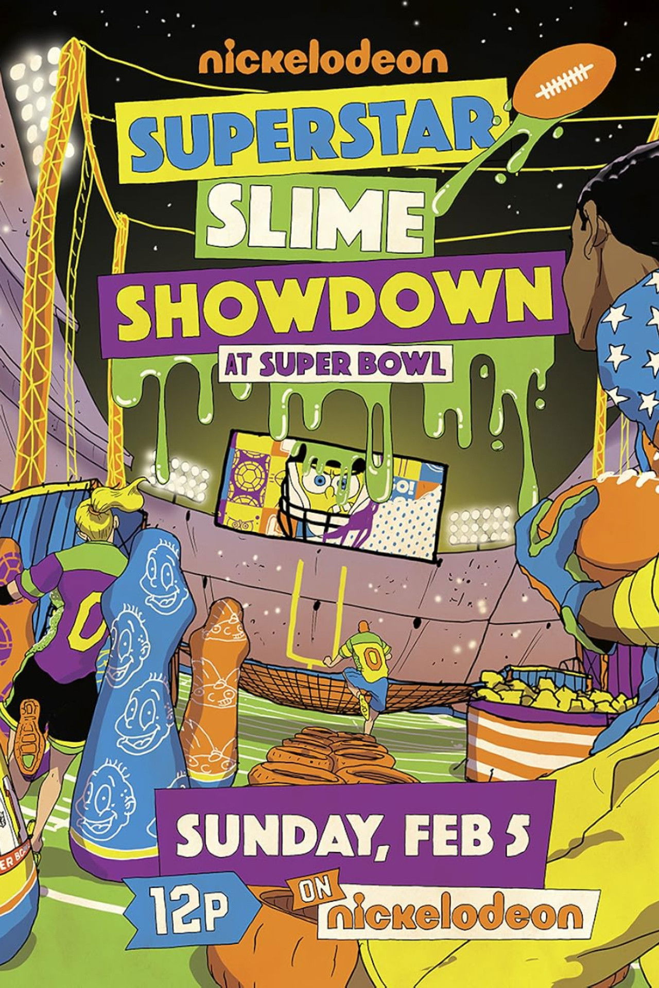 Banner Superstar Slime Showdown at Super Bowl 2018