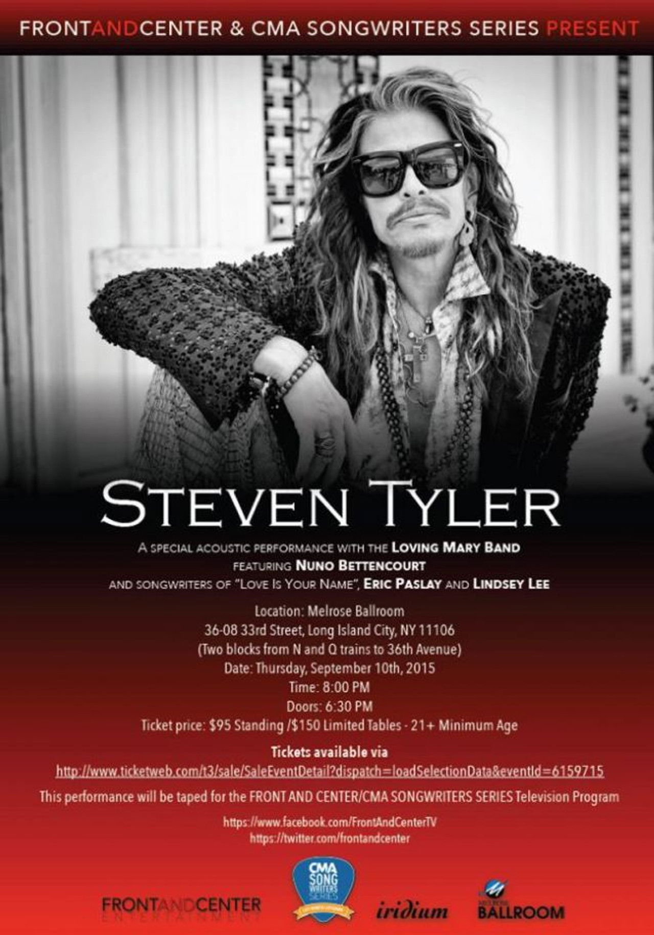 Steven Tyler ‎– Front And Center Backdrop
