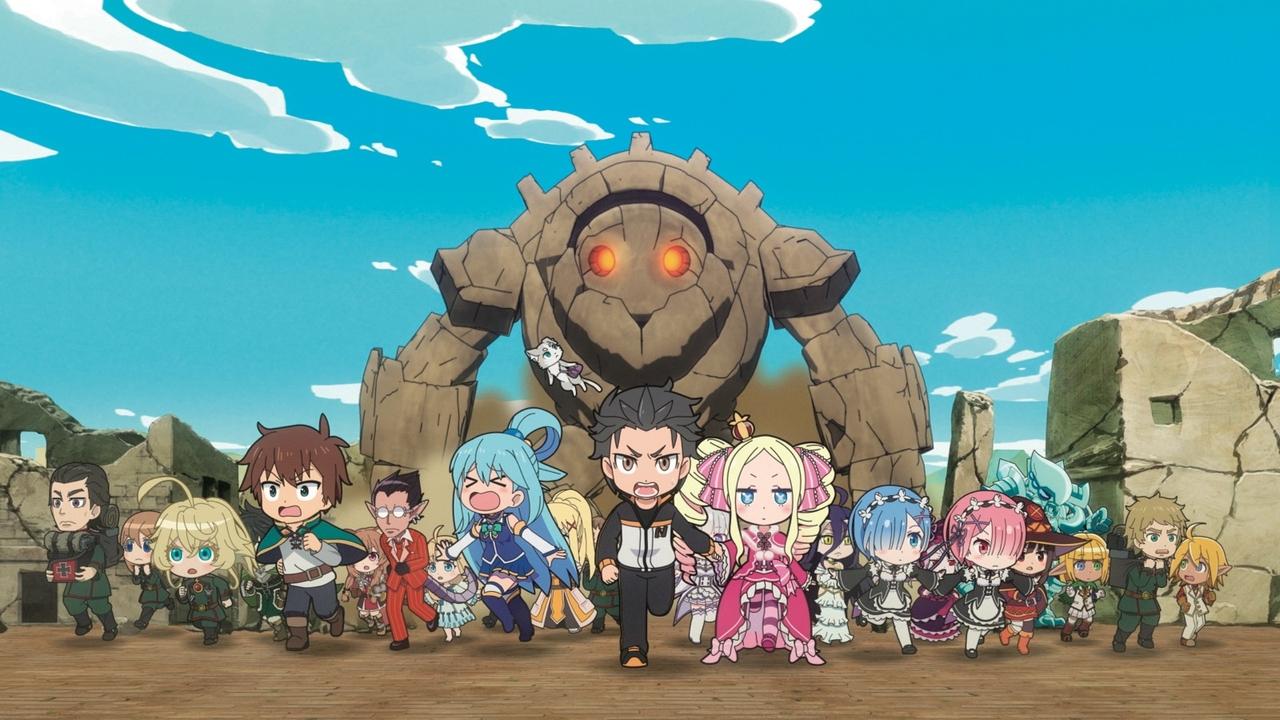 Scen från Isekai Quartet the Movie: Another World