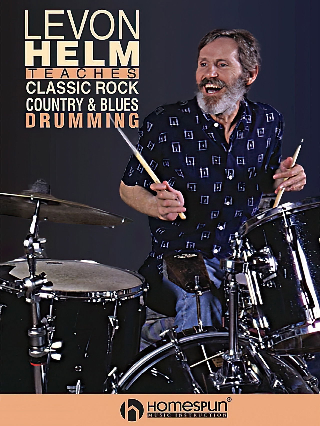 Levon Helm on Drums and Drumming Backdrop