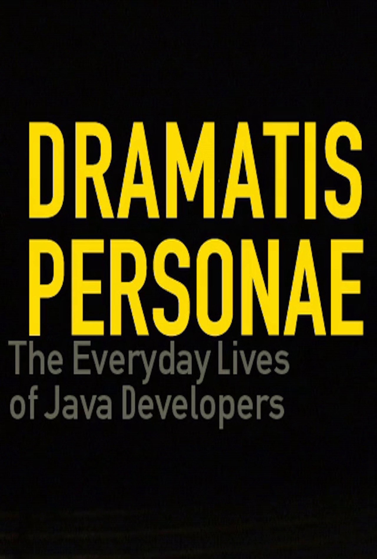 Dramatis Personae: Everyday Lives of Java Developers filmaffisch