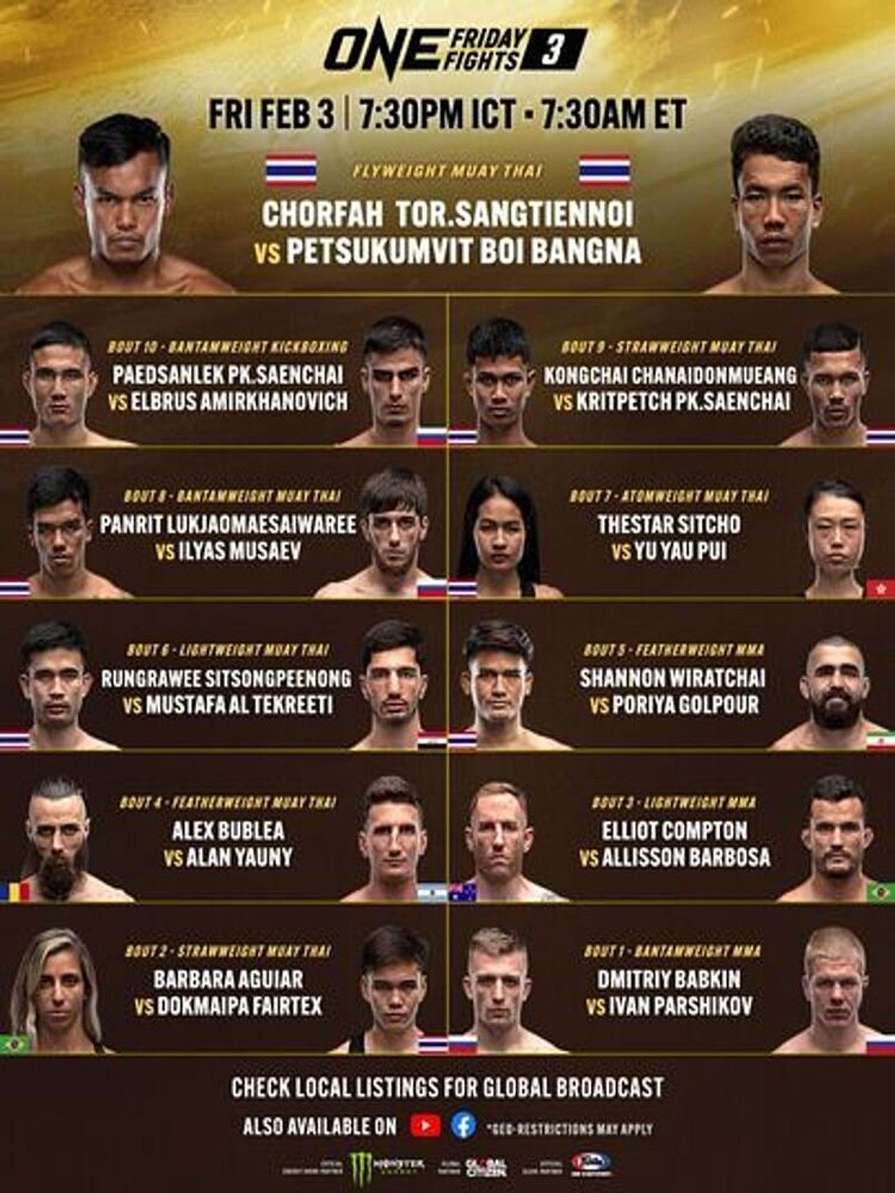 ONE Friday Fights 3: Chorfah vs. Petsukumvit Backdrop