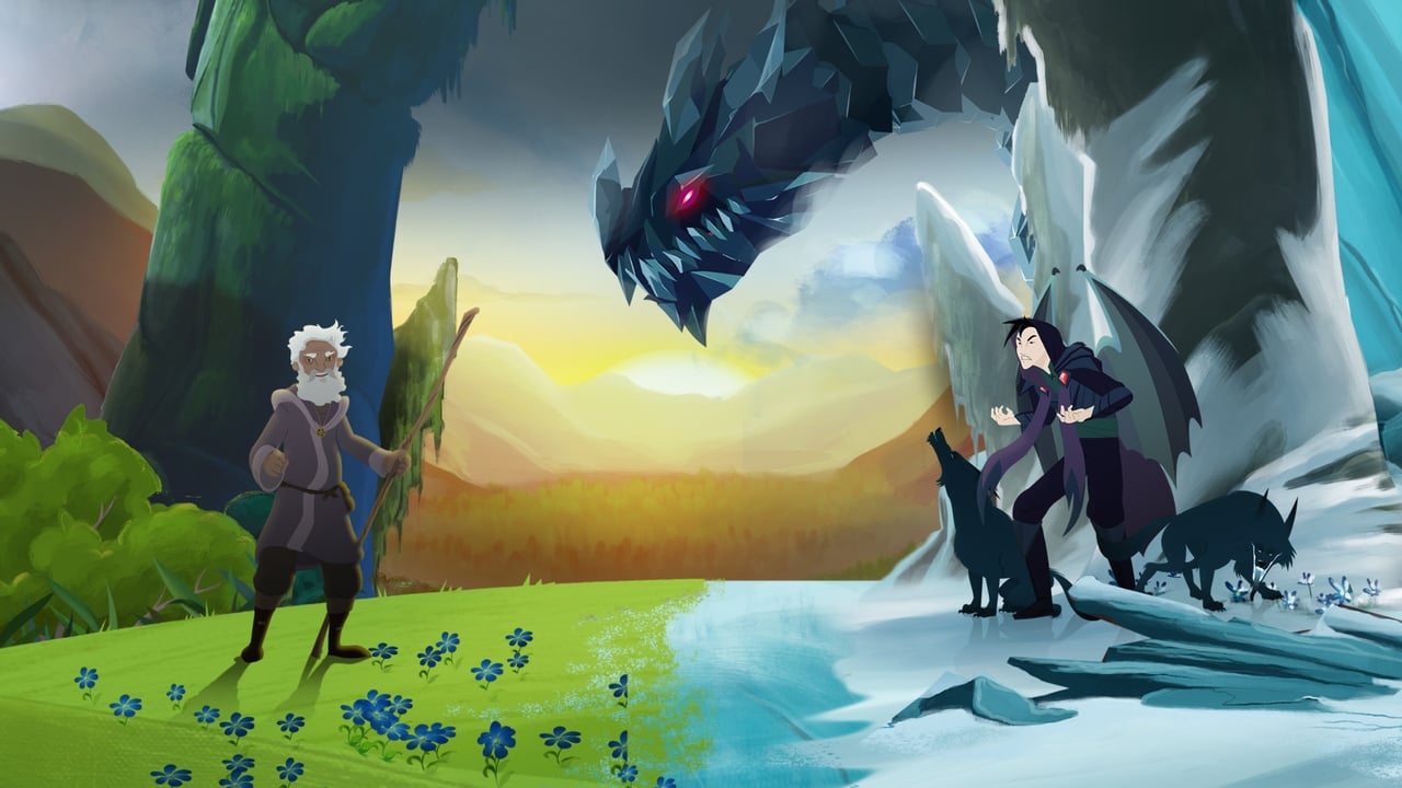 Der Eisdrache und die Legende der blauen Blumen background