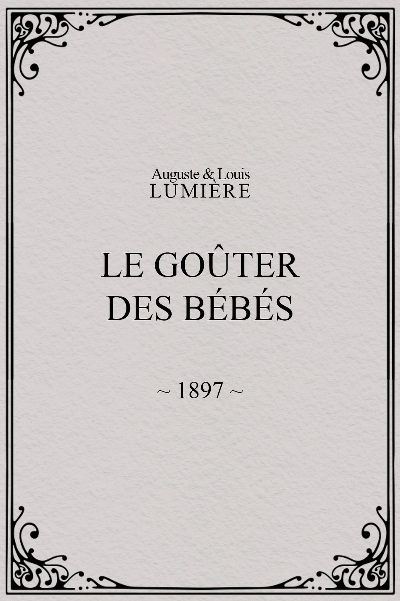 مشاهدة فيلم Le goûter des bébés مترجم بدون اعلانات - بوستر