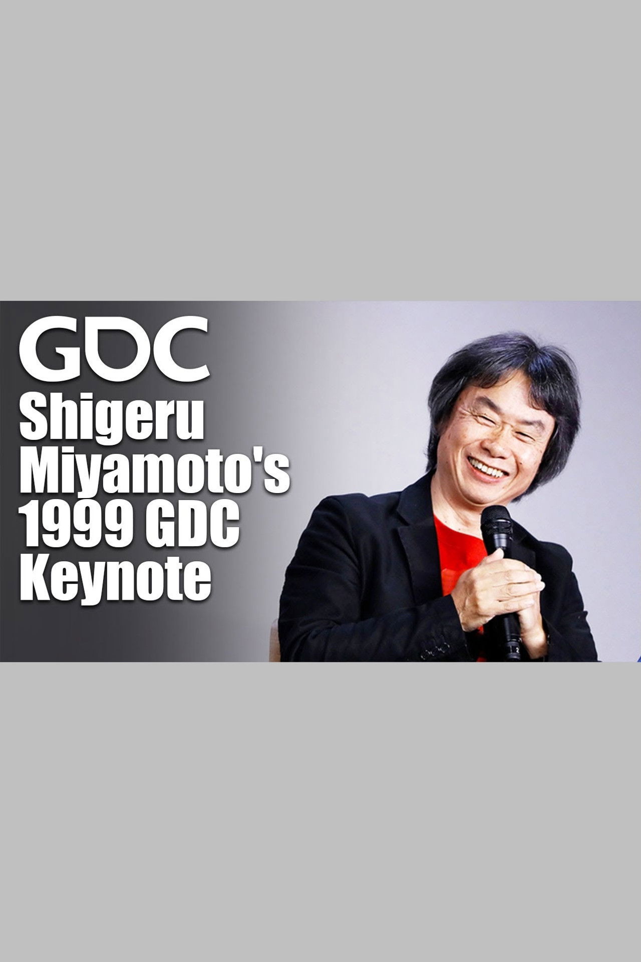 Shigeru Miyamoto's 1999 GDC Keynote Backdrop