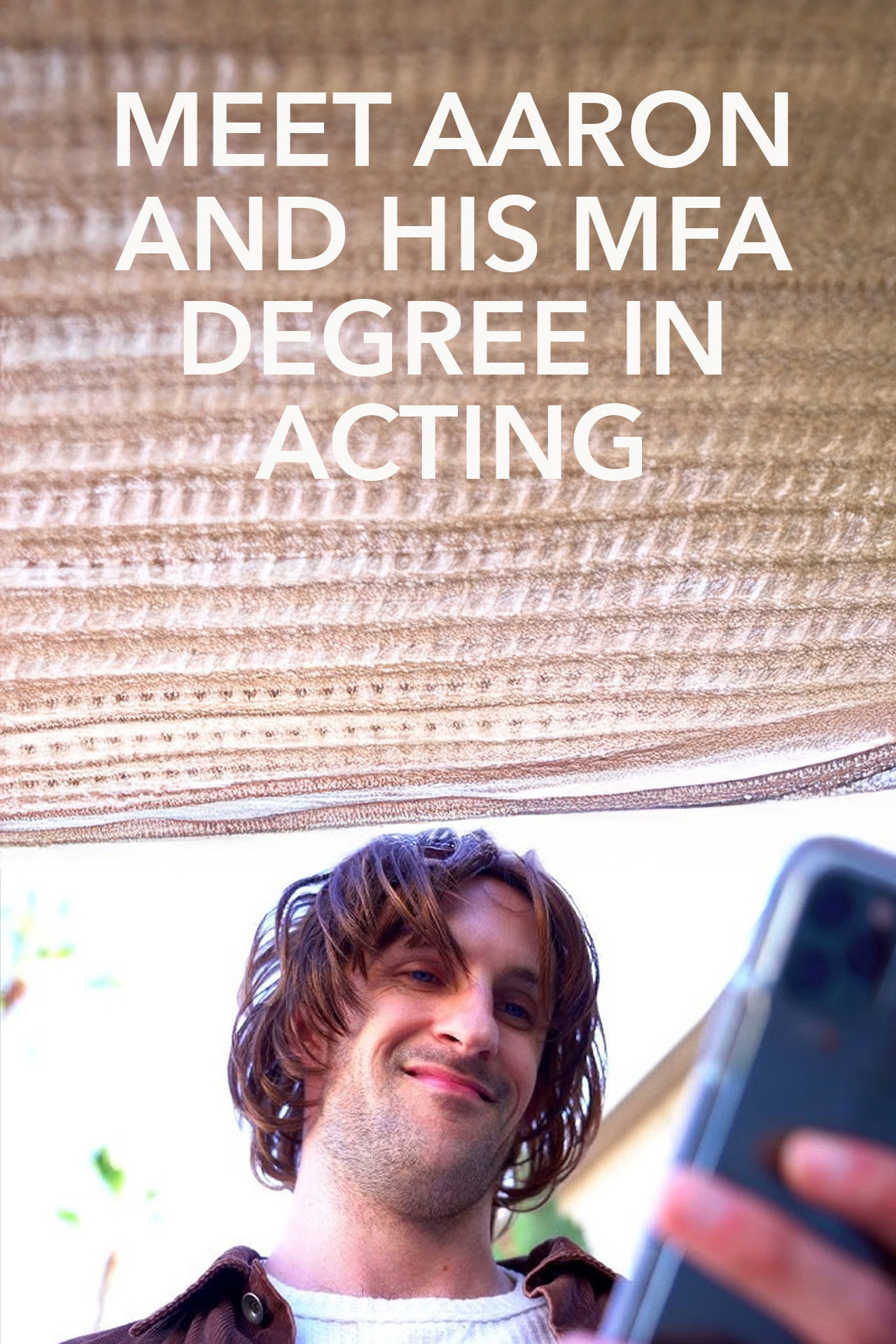 Meet Aaron and His MFA Degree in Acting Backdrop