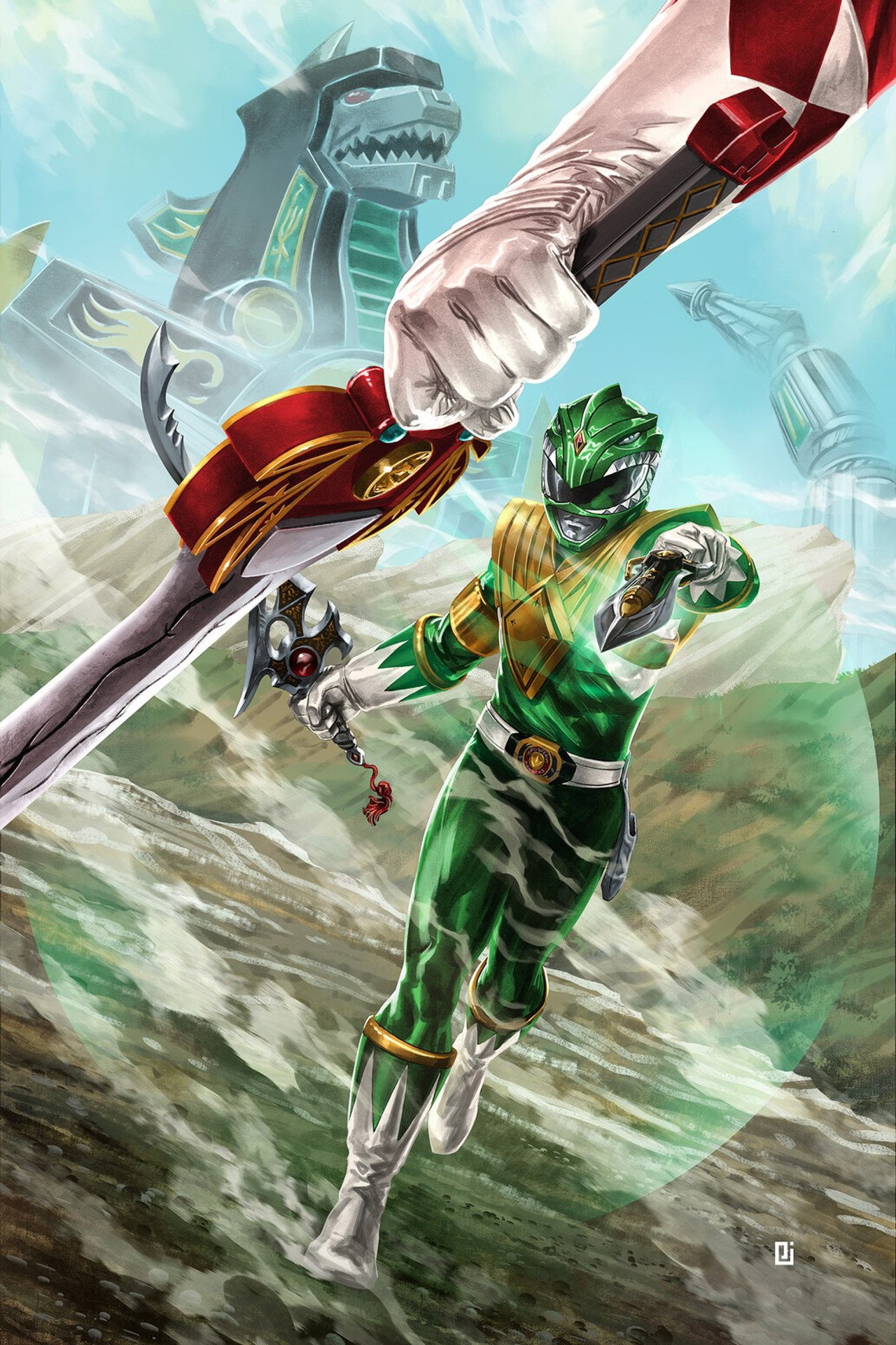 Power Rangers Green With Evil Backdrop