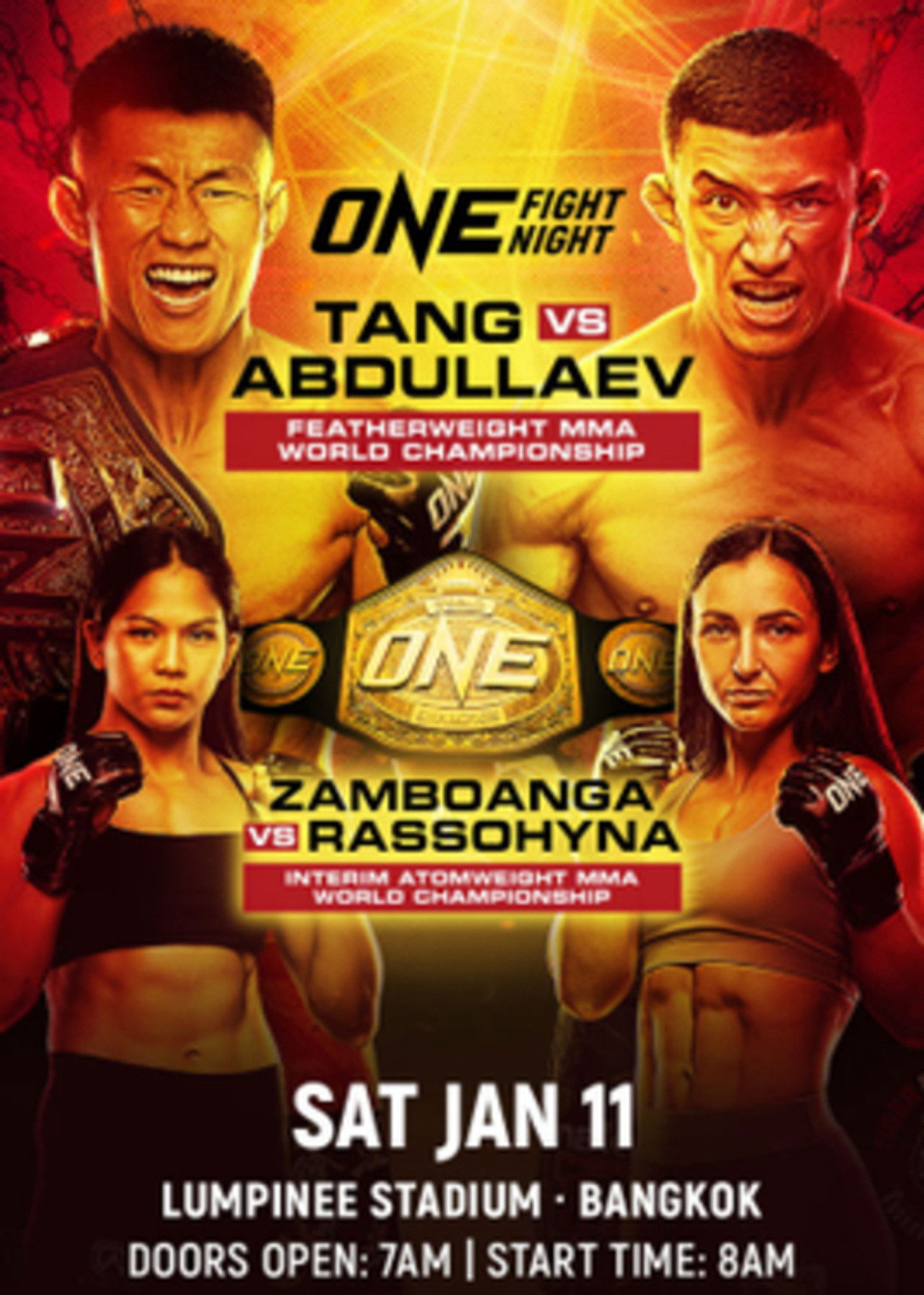 ONE Fight Night 27: Tang vs. Abdullaev Backdrop