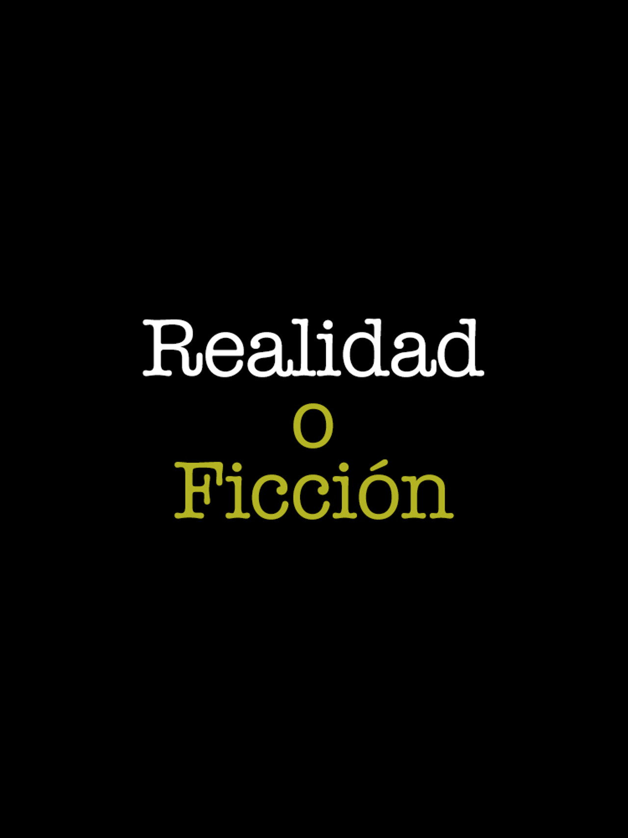 Reality or Fiction filmaffisch