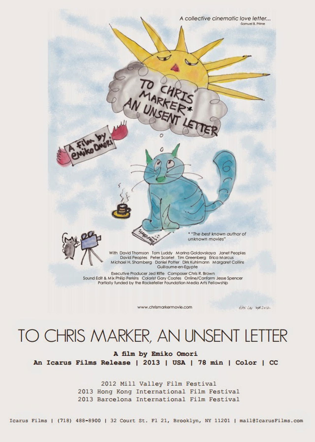 To Chris Marker, an Unsent Letter Backdrop