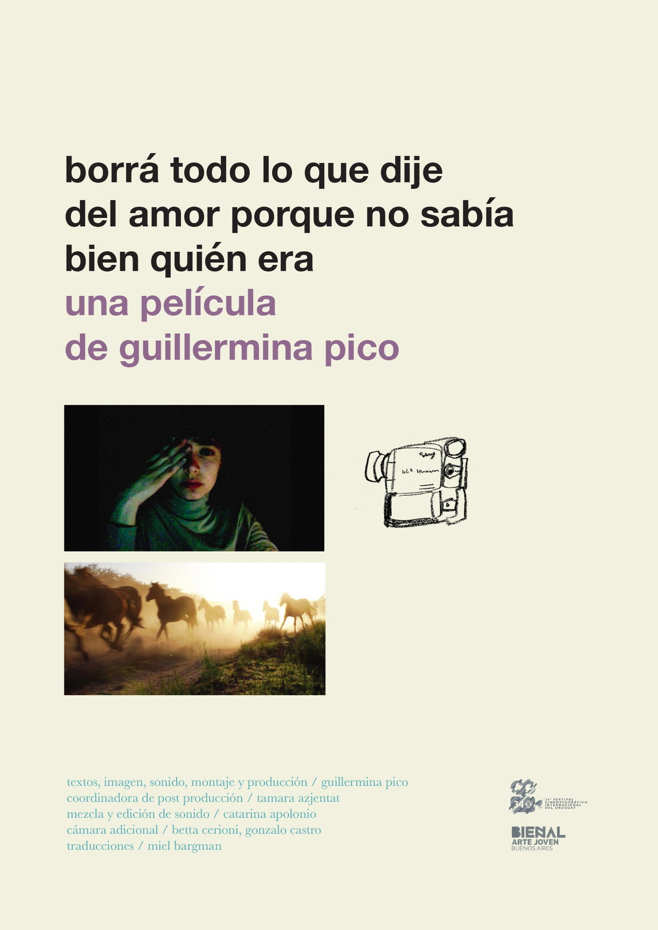 Borrá todo lo que dije del amor porque no sabía bien quién era filmaffisch