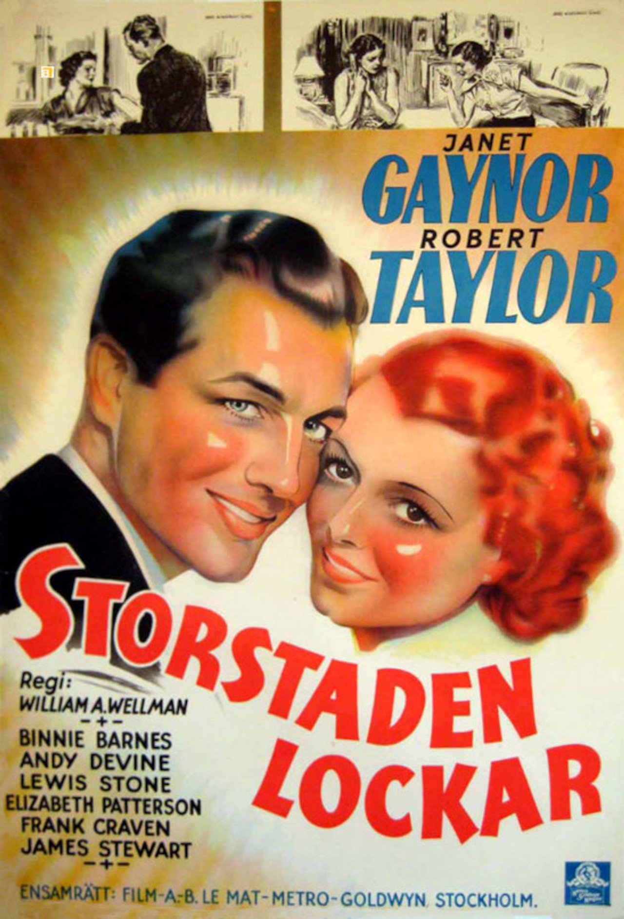 Storstaden lockar filmaffisch