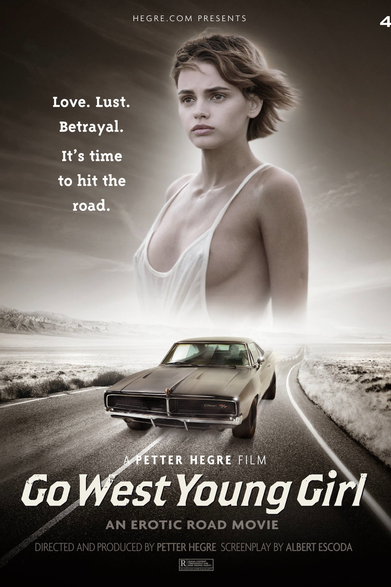 Go West Young Girl Backdrop