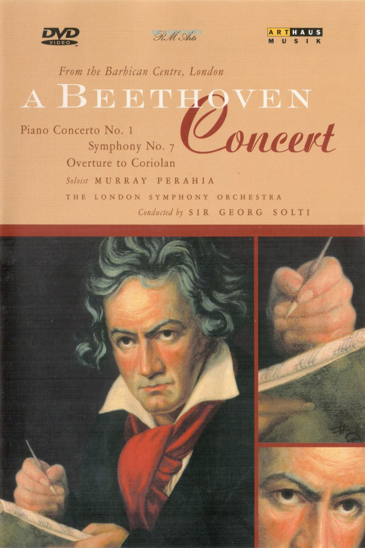 A Beethoven Concert: Symphony No. 7, Piano Concerto No. 1, Overture to Coriolan / Solti, Perahia, London Symphony Orchestra Backdrop