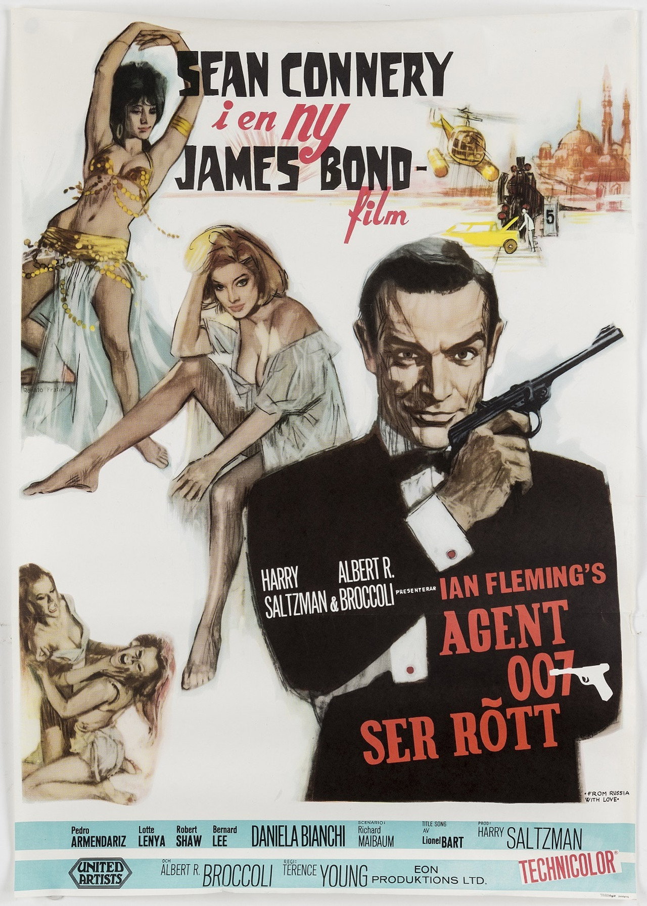 Agent 007 ser rött filmaffisch