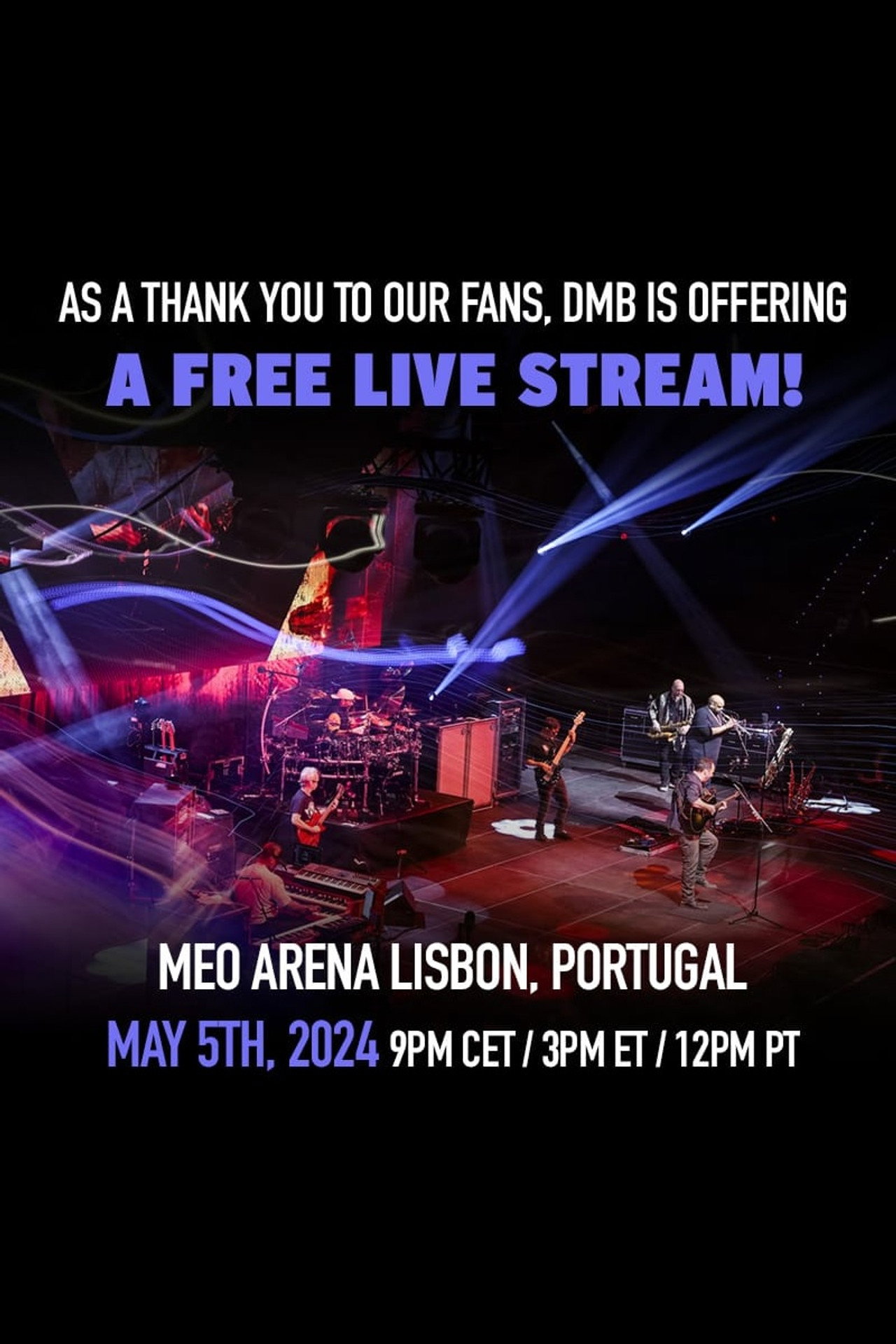 Dave Matthews Band - Live in Lisbon, Portugal Backdrop