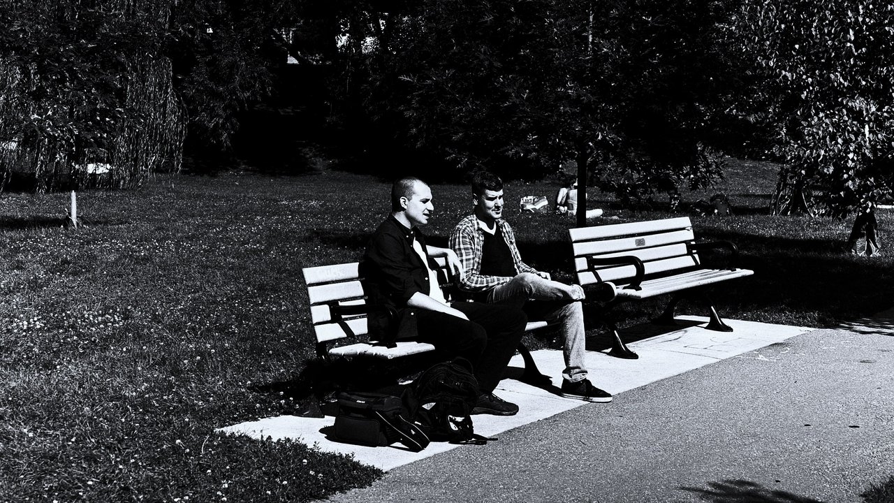 Scen från A Talk in the Park