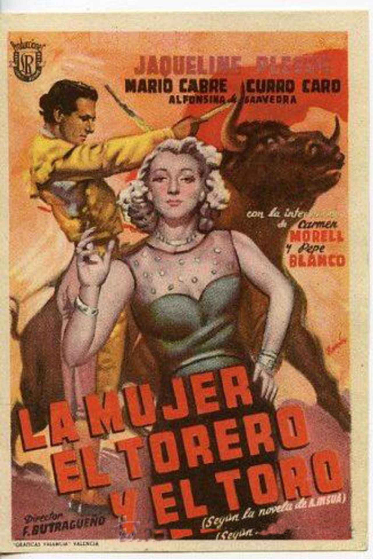 La mujer, el torero y el toro Backdrop
