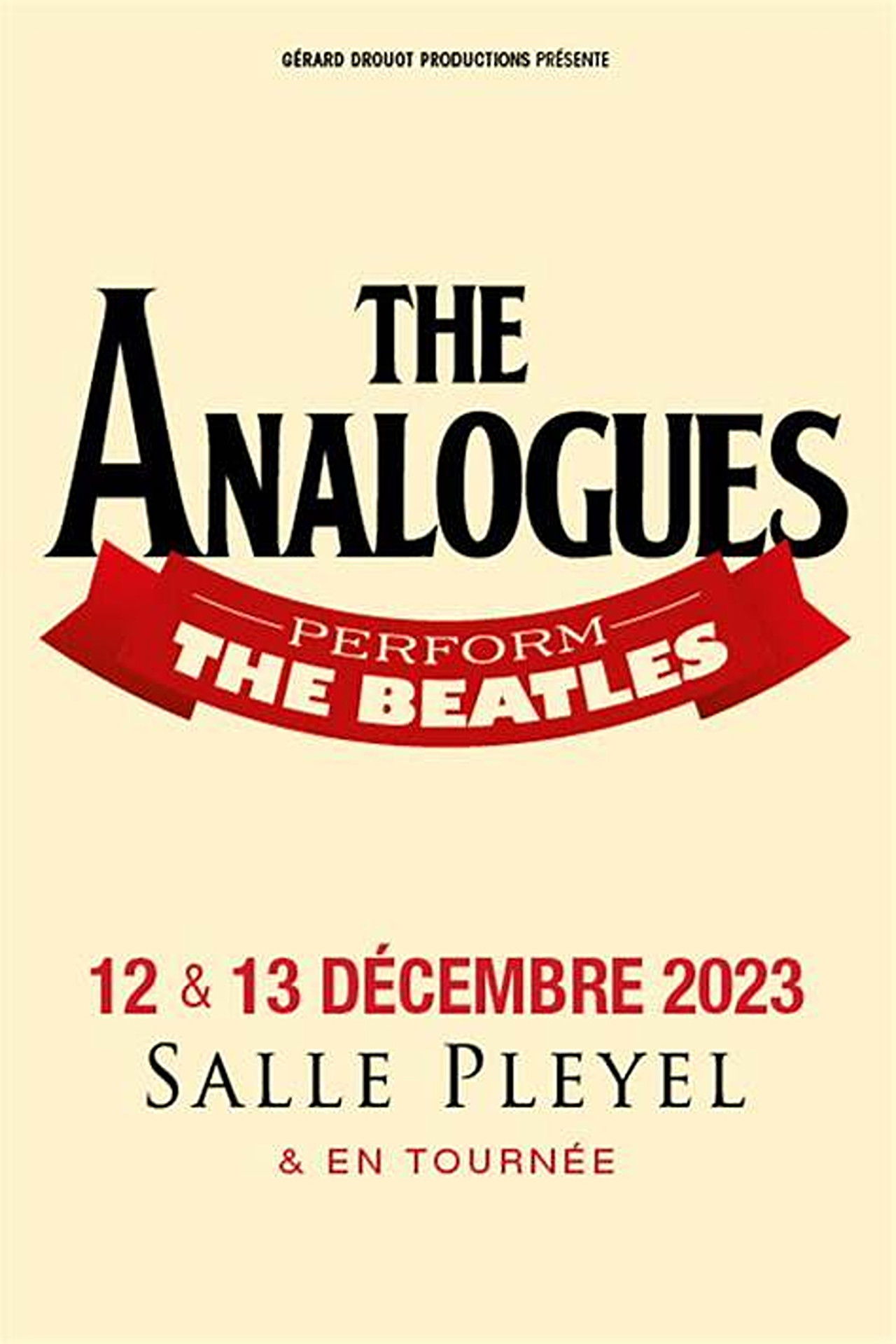 Hommage to the Beatles The Analogues at Paris' Salle Pleyel Backdrop