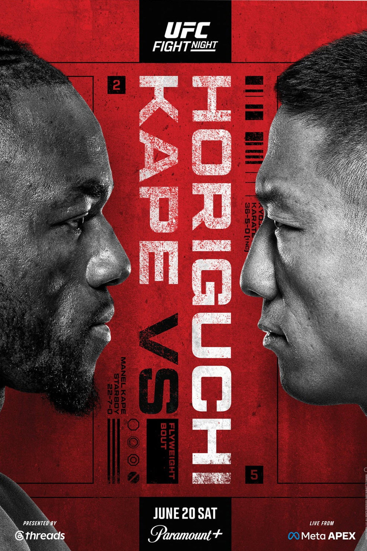 UFC Fight Night 279: Kape vs. Horiguchi filmaffisch