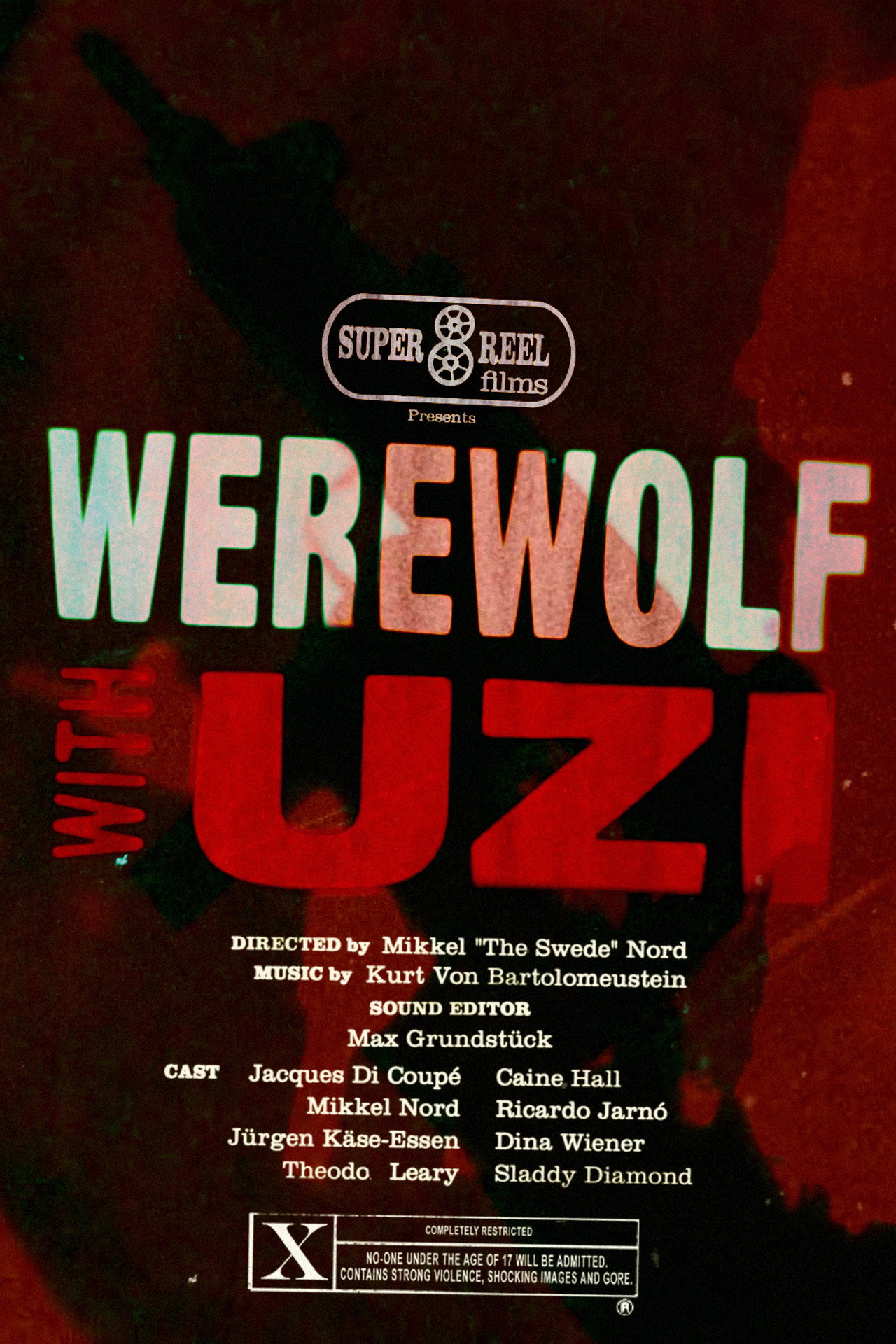 Werewolf With Uzi! Backdrop