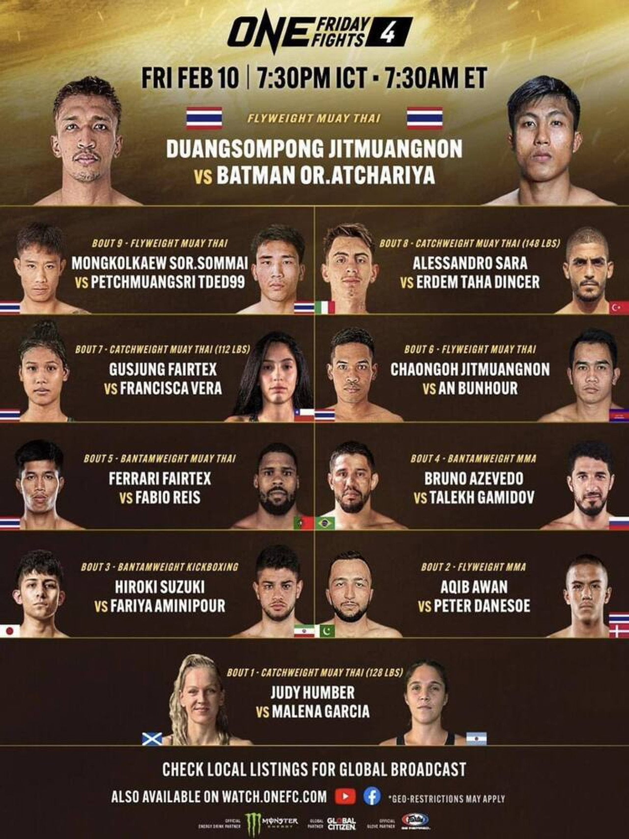 ONE Friday Fights 4: Duangsompong vs. Batman Backdrop