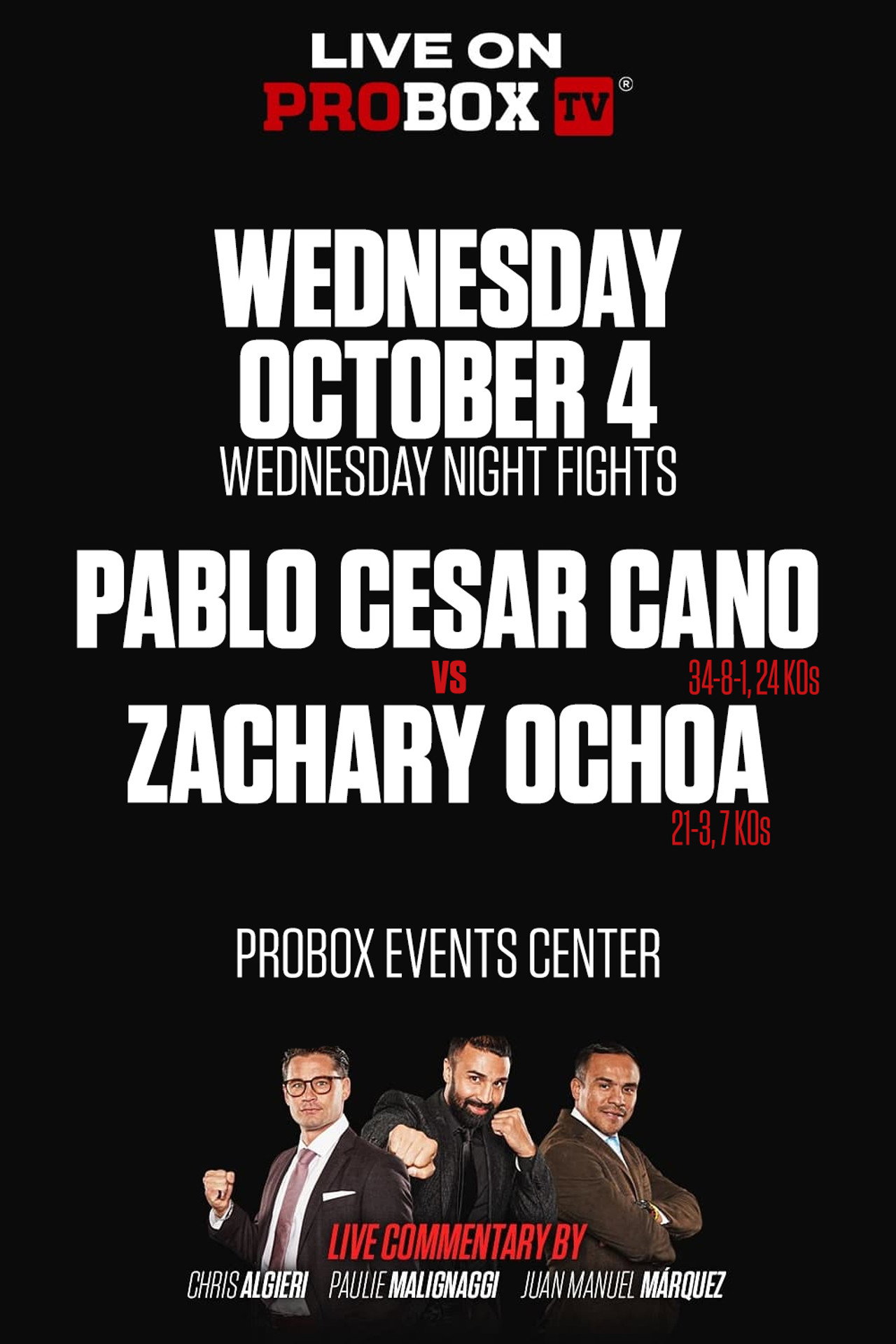 Pablo Cesar Cano vs. Zachary Ochoa filmaffisch