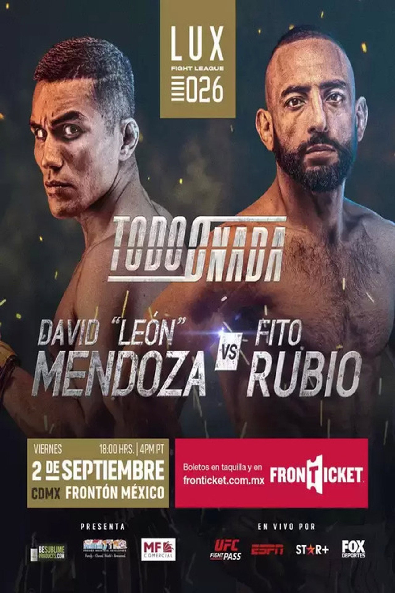 LUX Fight League 26 poster
