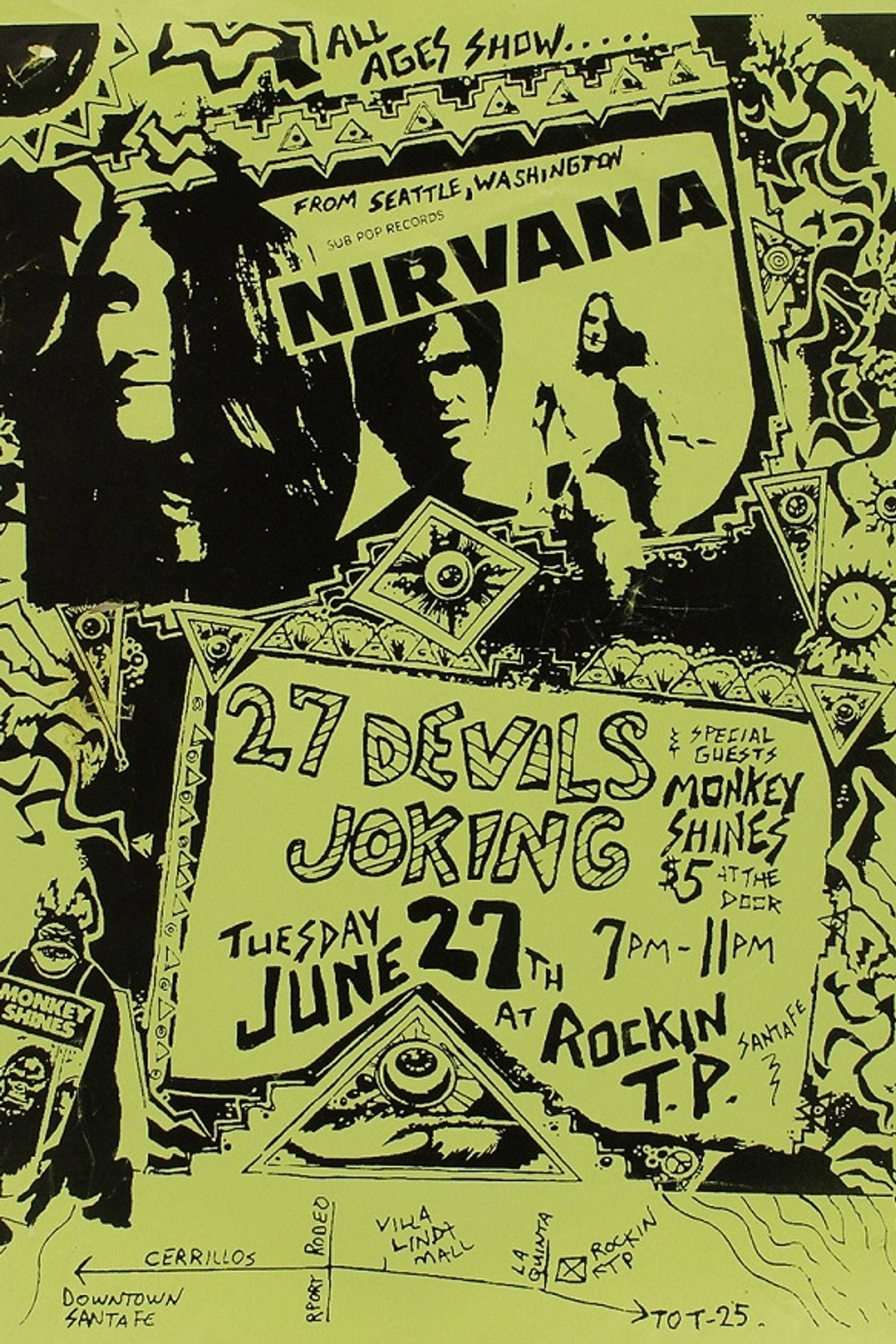 Nirvana: Rockin’ T.P., Santa Fe 1989 Backdrop