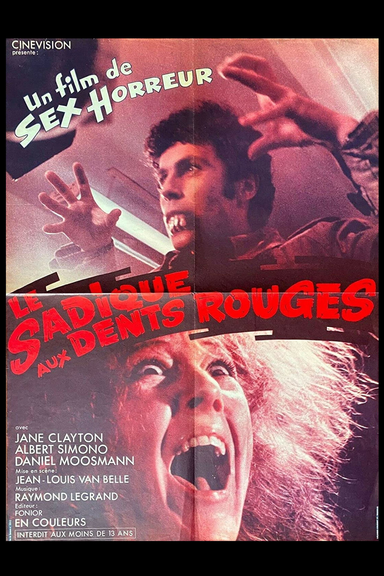 Le Sadique aux dents rouges filmaffisch