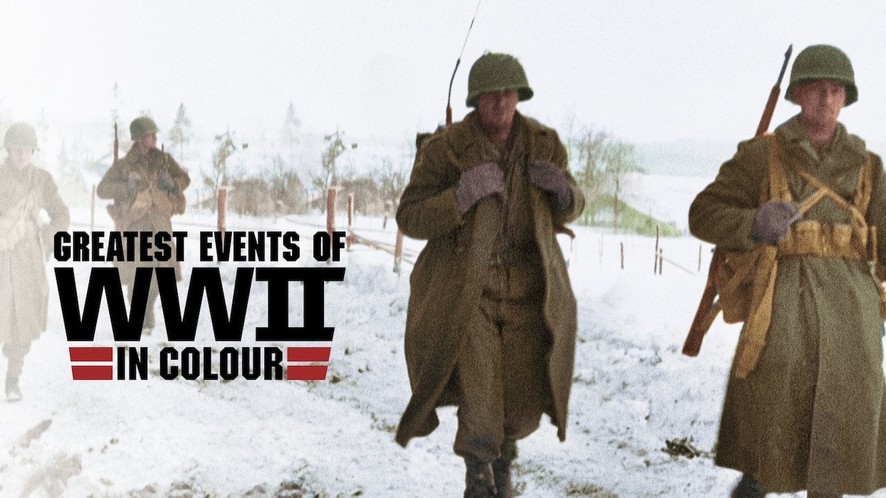 Greatest Events of World War II in Colour background