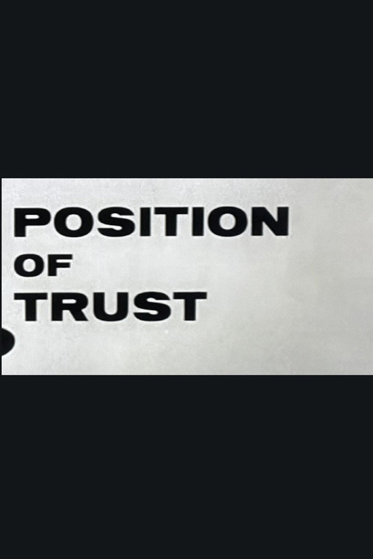 Position of Trust poster