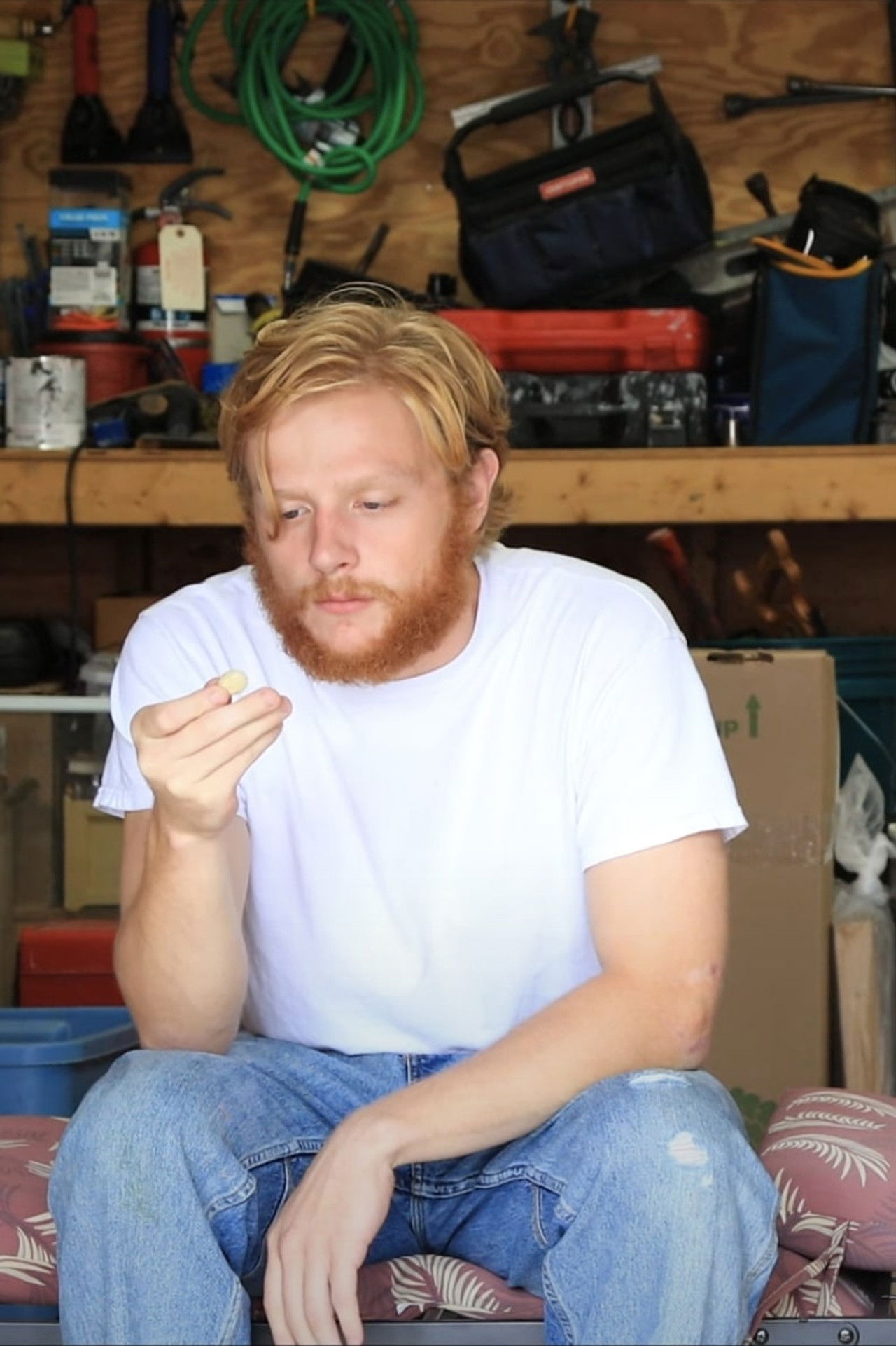 Man Stained Green Backdrop