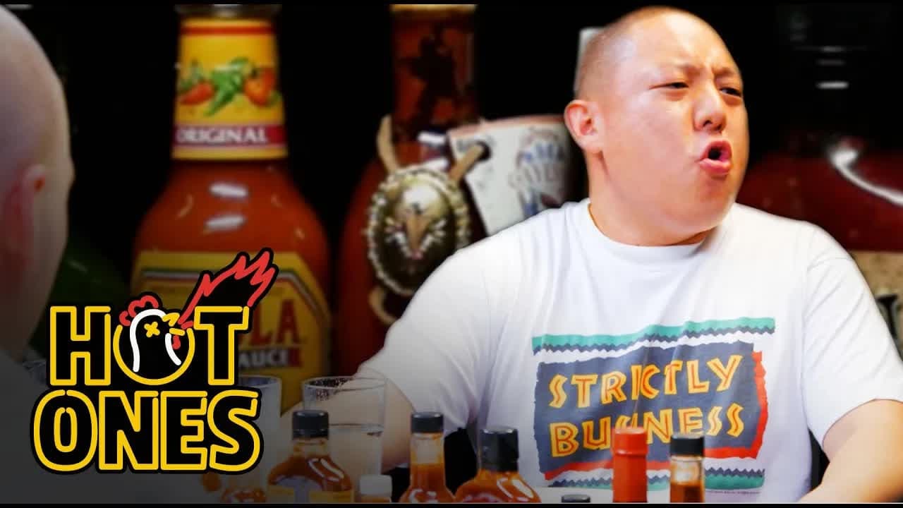 Hot Ones - Season 2 Episode 10 : Eddie Huang Gets Destroyed by Spicy Wings
