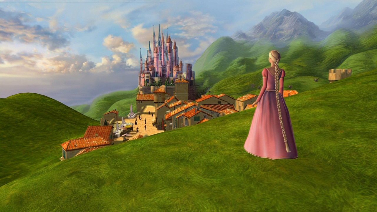 Barbie as Rapunzel background 50