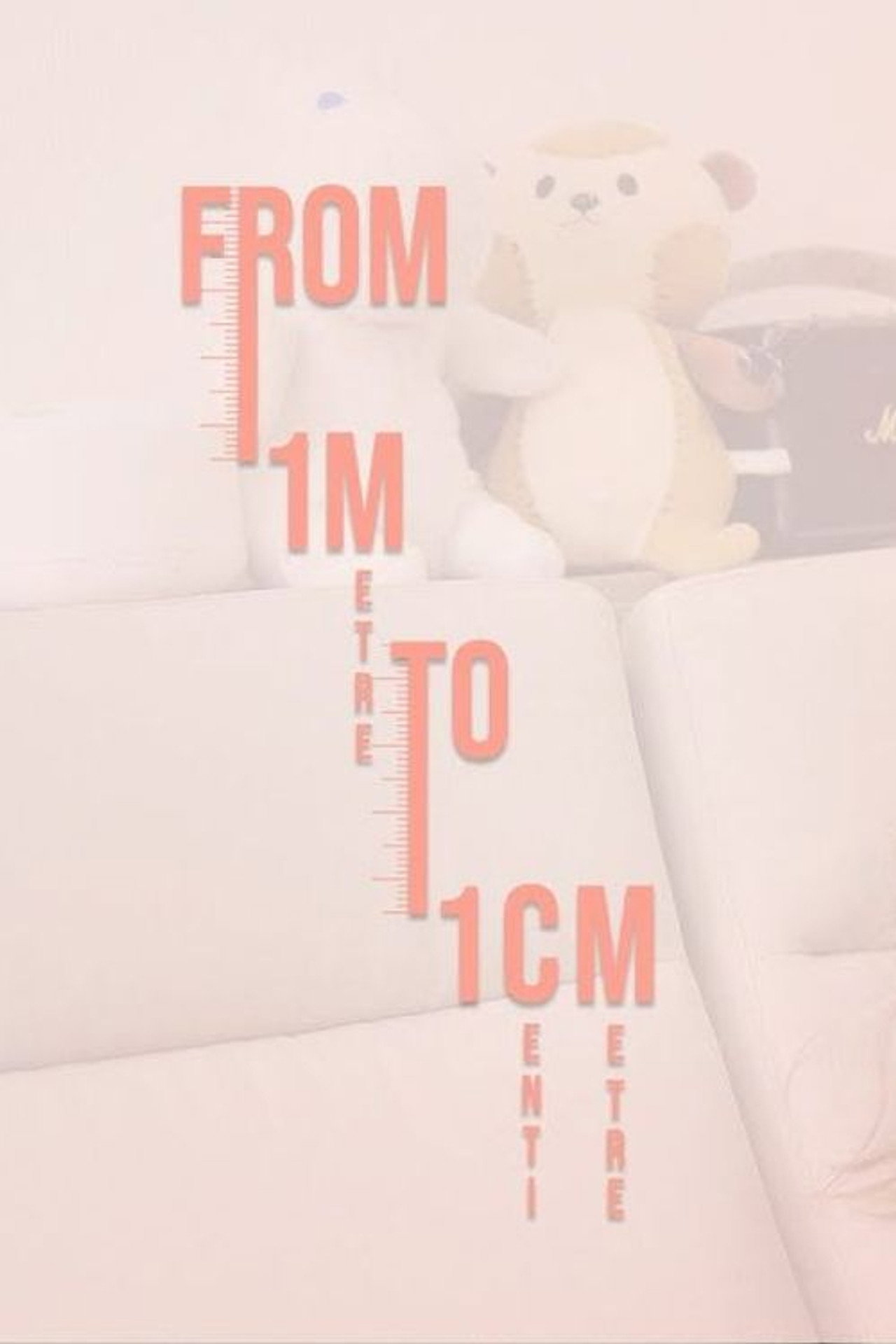 From 1 metre to 1 centimetre affisch