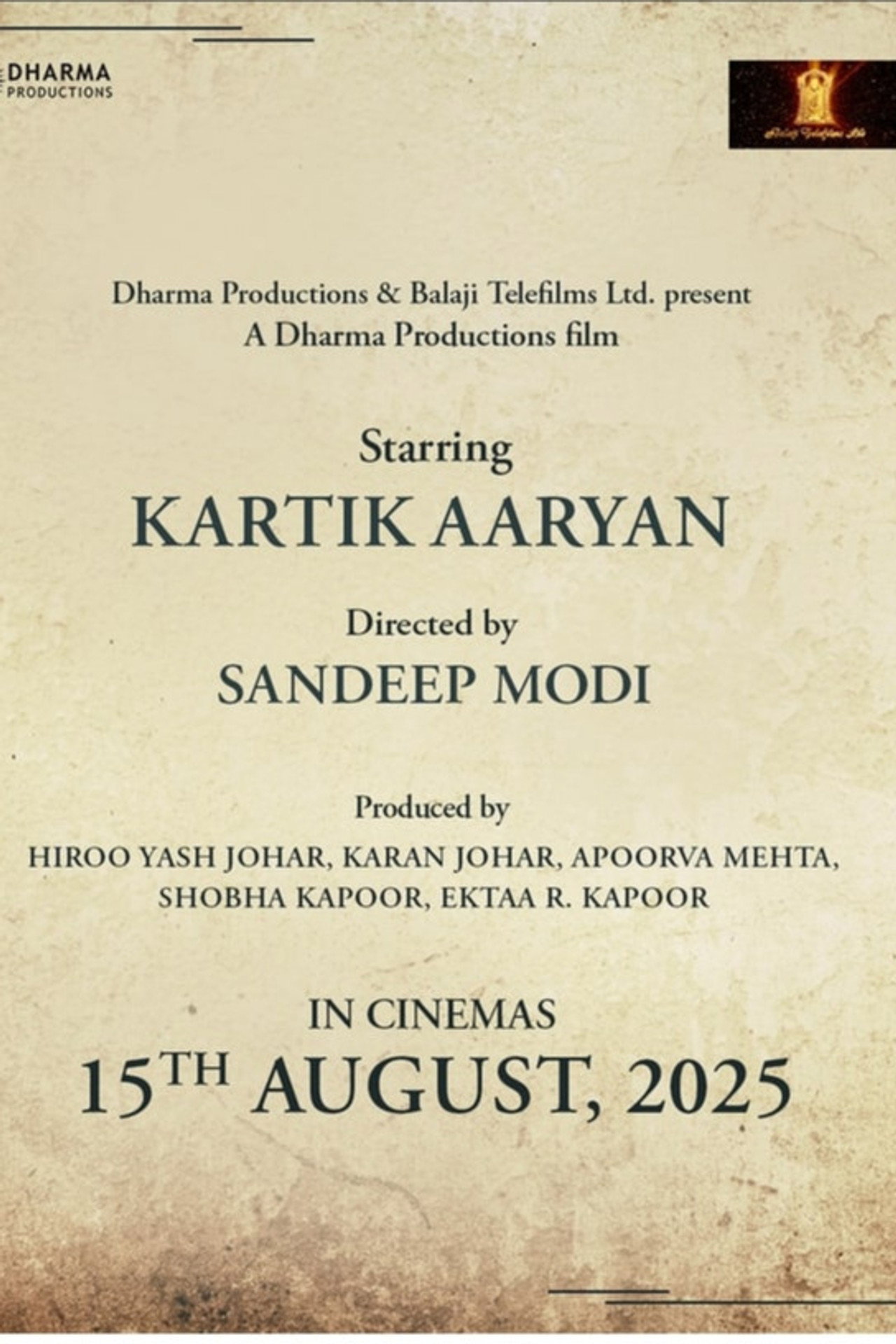 Untitled Sandeep Modi/Kartik Aaryan Project