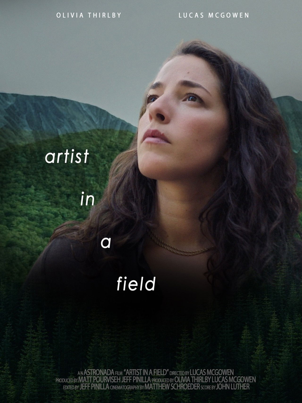 Artist in a Field Backdrop