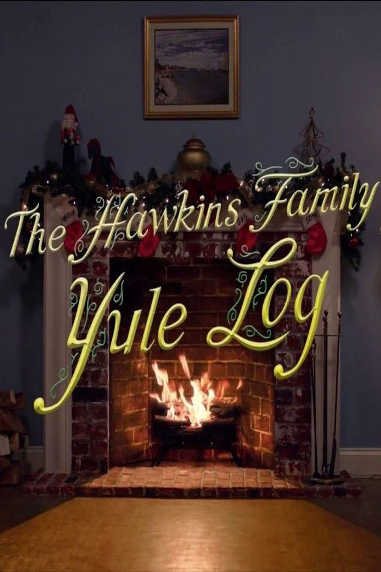 The Hawkins Family Yule Log Backdrop