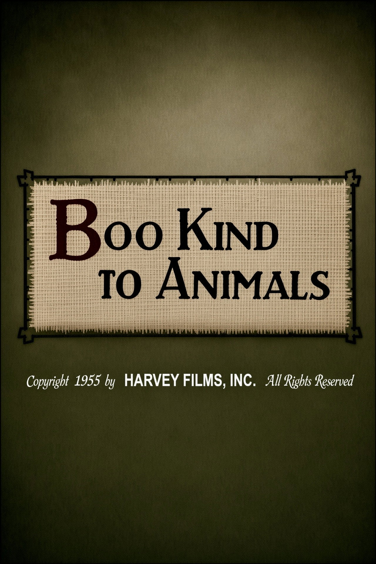 Boo Kind to Animals