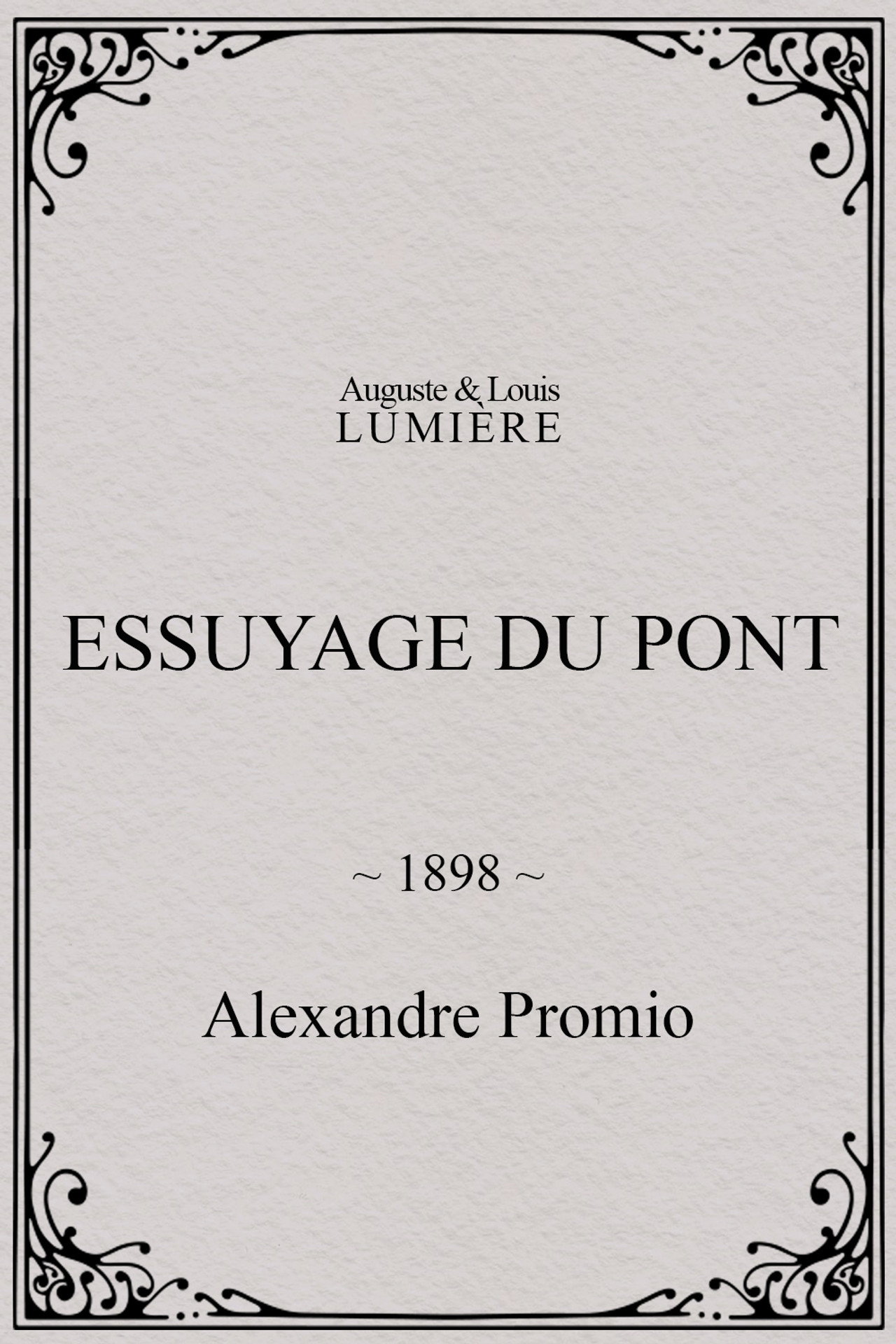Essuyage du pont